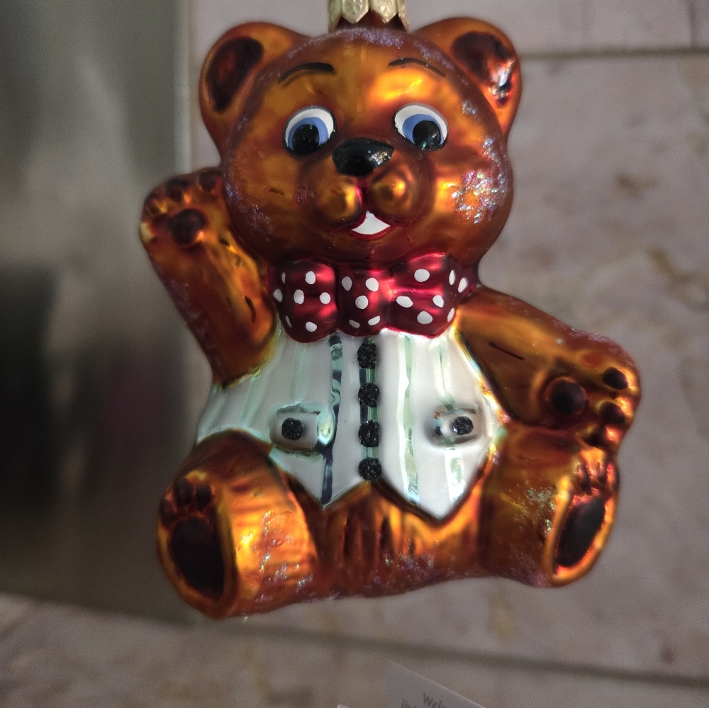 Christopher Radko Huggy Bear Ornament 1998